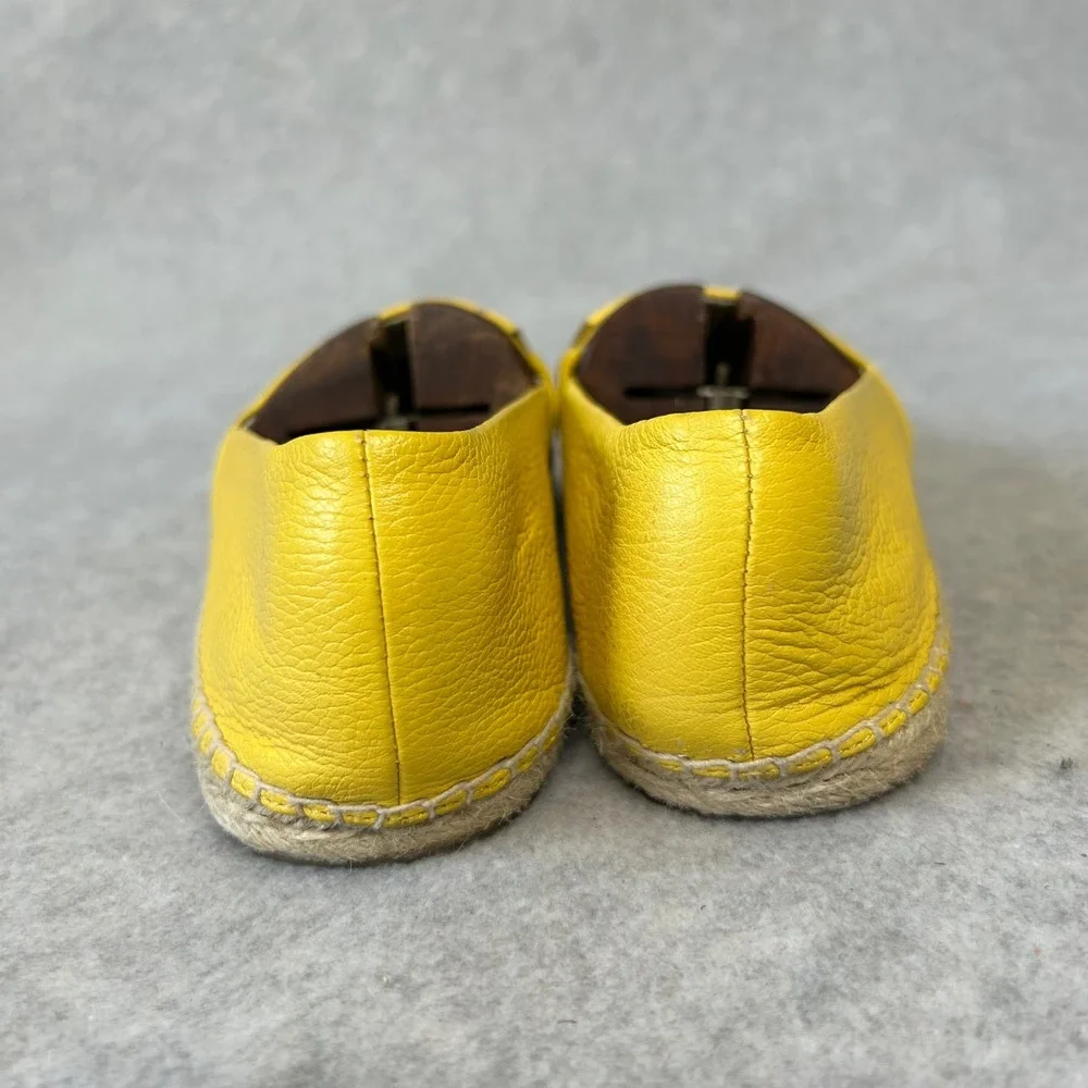 Michael Kors‎ Women's Yellow Leather Espadrille Slip On Loafers Casual Shoes